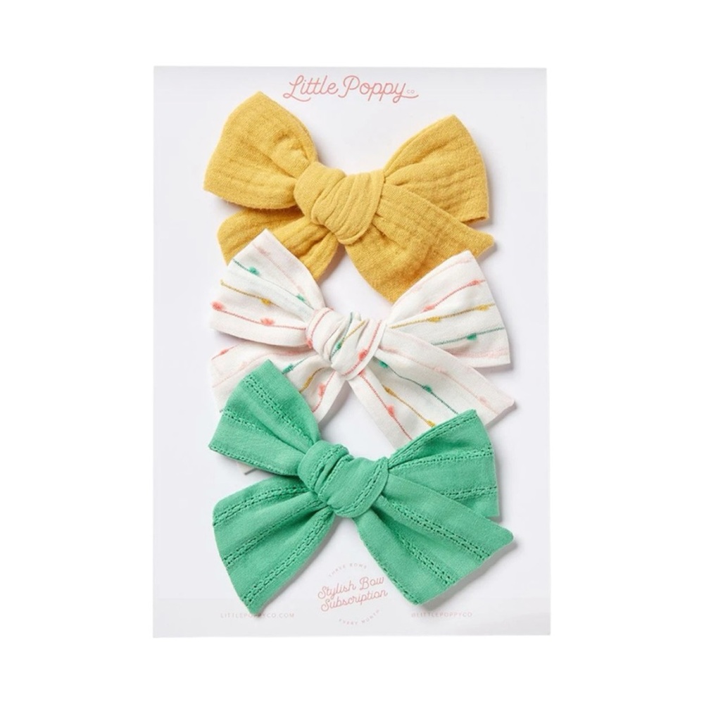 Little Poppy Co The Lou Bow Clip Set - March 2020